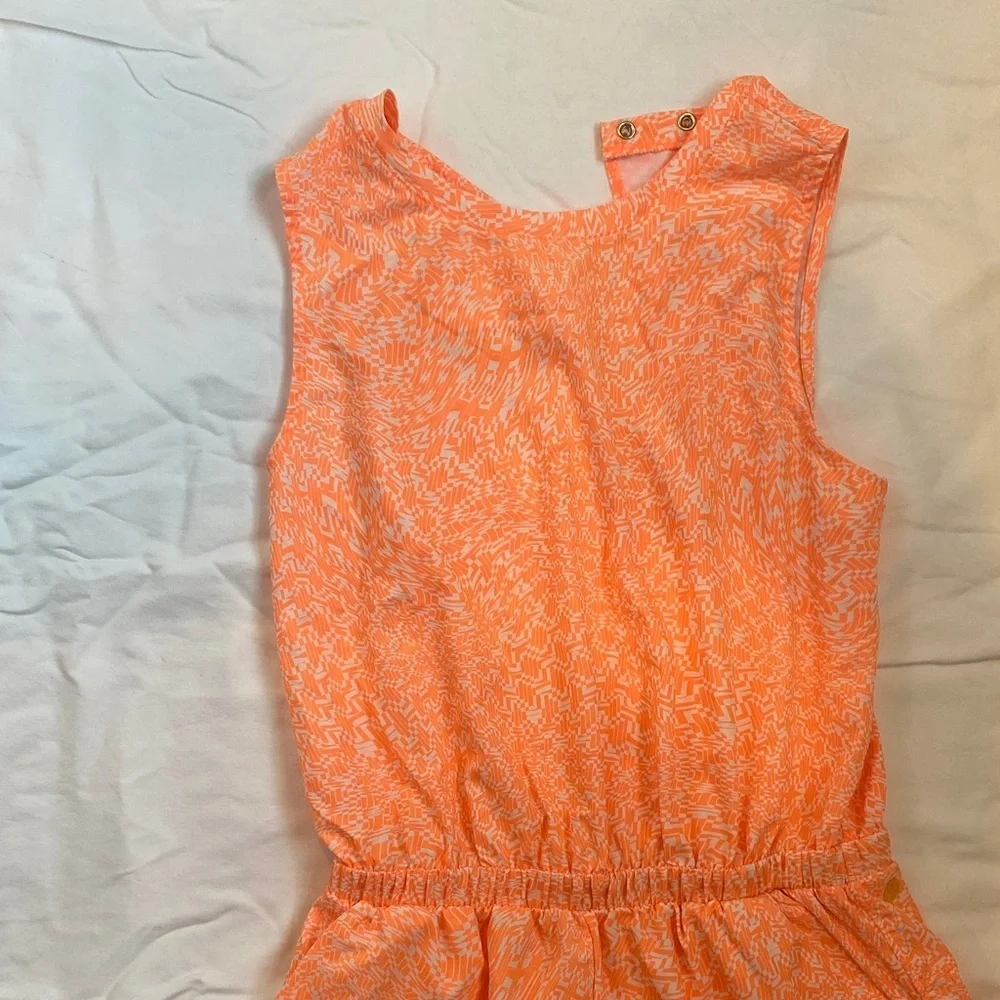 Zella Coral Print Girls' Sleeveless Romper